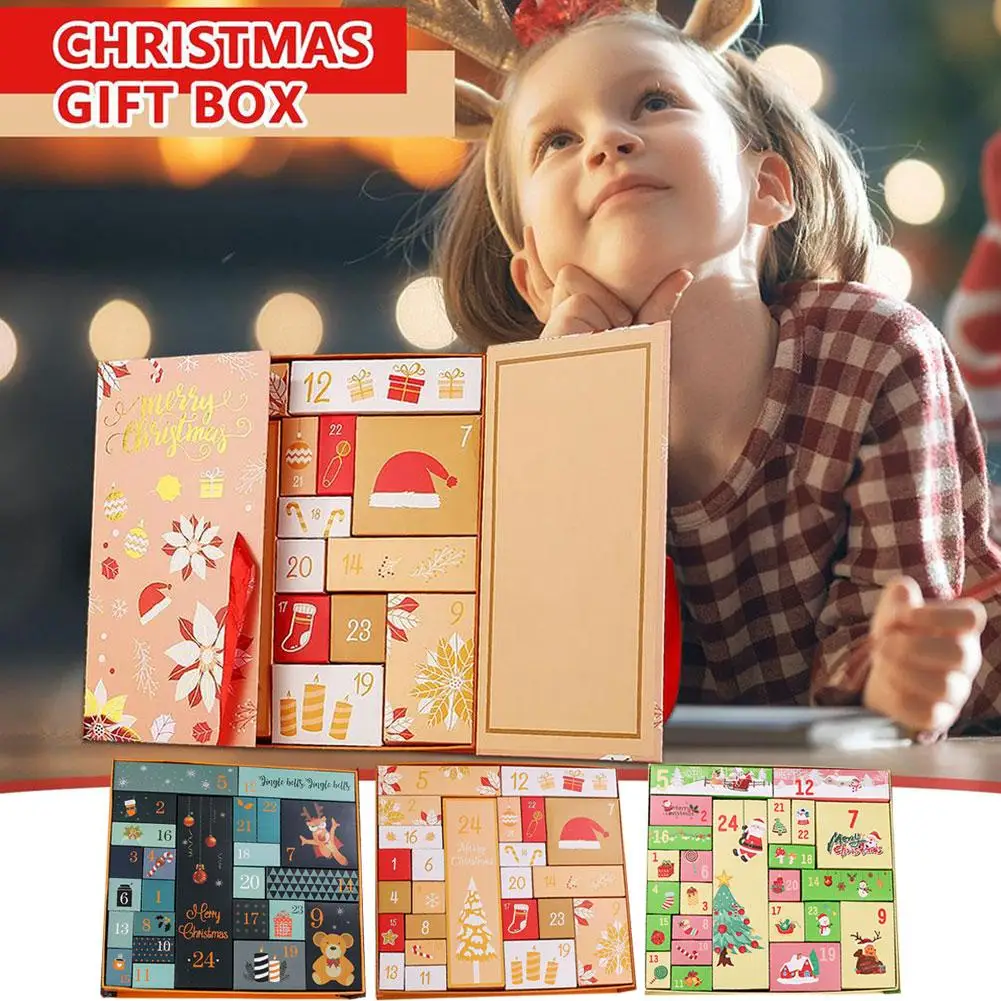 Advent Calendar Boxes To Fill 24 Grids Fillable Countdown Calendar Boxes Christmas Empty Storage Boxes For Packaged Biscuit Y1c6