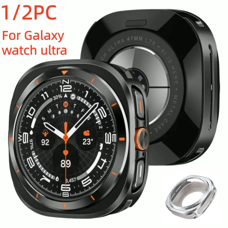 

Металлический защитный чехол BUSKOZ для Samsung Galaxy Watch Ultra, 1/2 шт., без защитной пленки для экрана, аксессуары