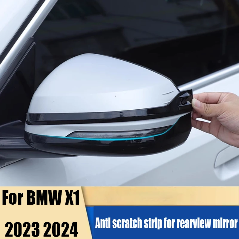 

For BMW X1 2023 2024 modified rearview mirror anti scratch strip automotive exterior decoration accessories wear-resistant