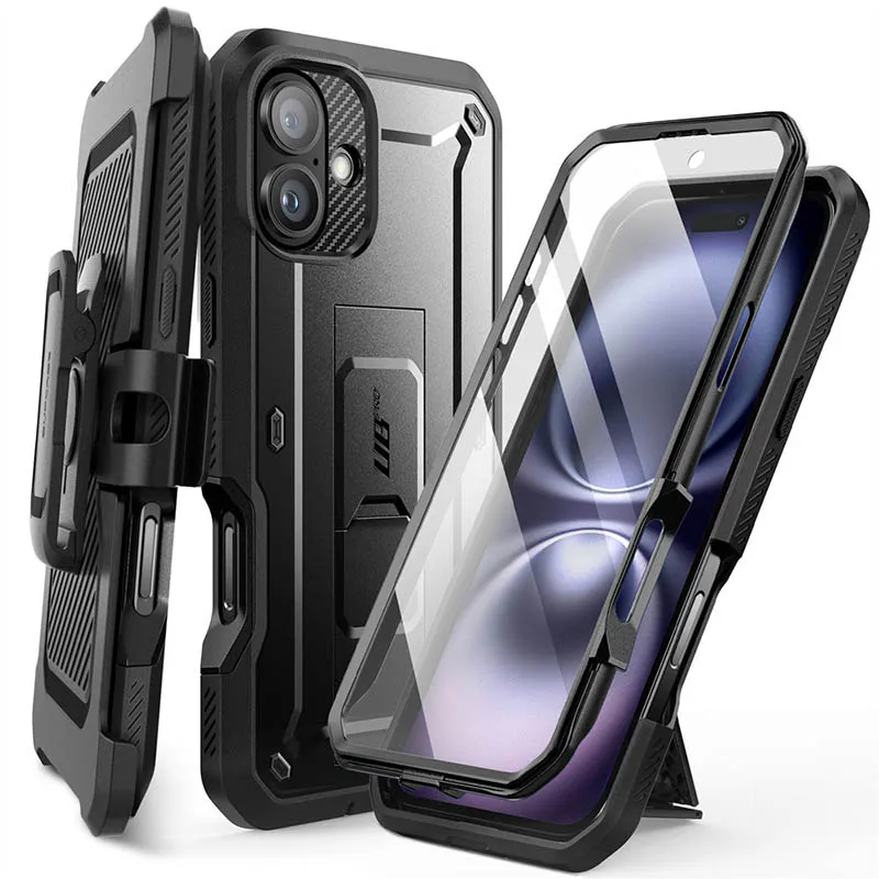 

For iPhone 16 Case 6.1" (2024 Release) SUPCASE UB Pro Full-Body Heavy Duty Rugged Phone Case with Built-in Screen Protector