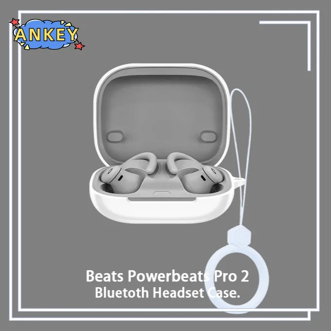 for Beats Powerbeats Pro 2 Case Protective Earphone Cover Ring Anti-fall Soft Silicone Wireless Bluetooth Earbuds Shell Carrying