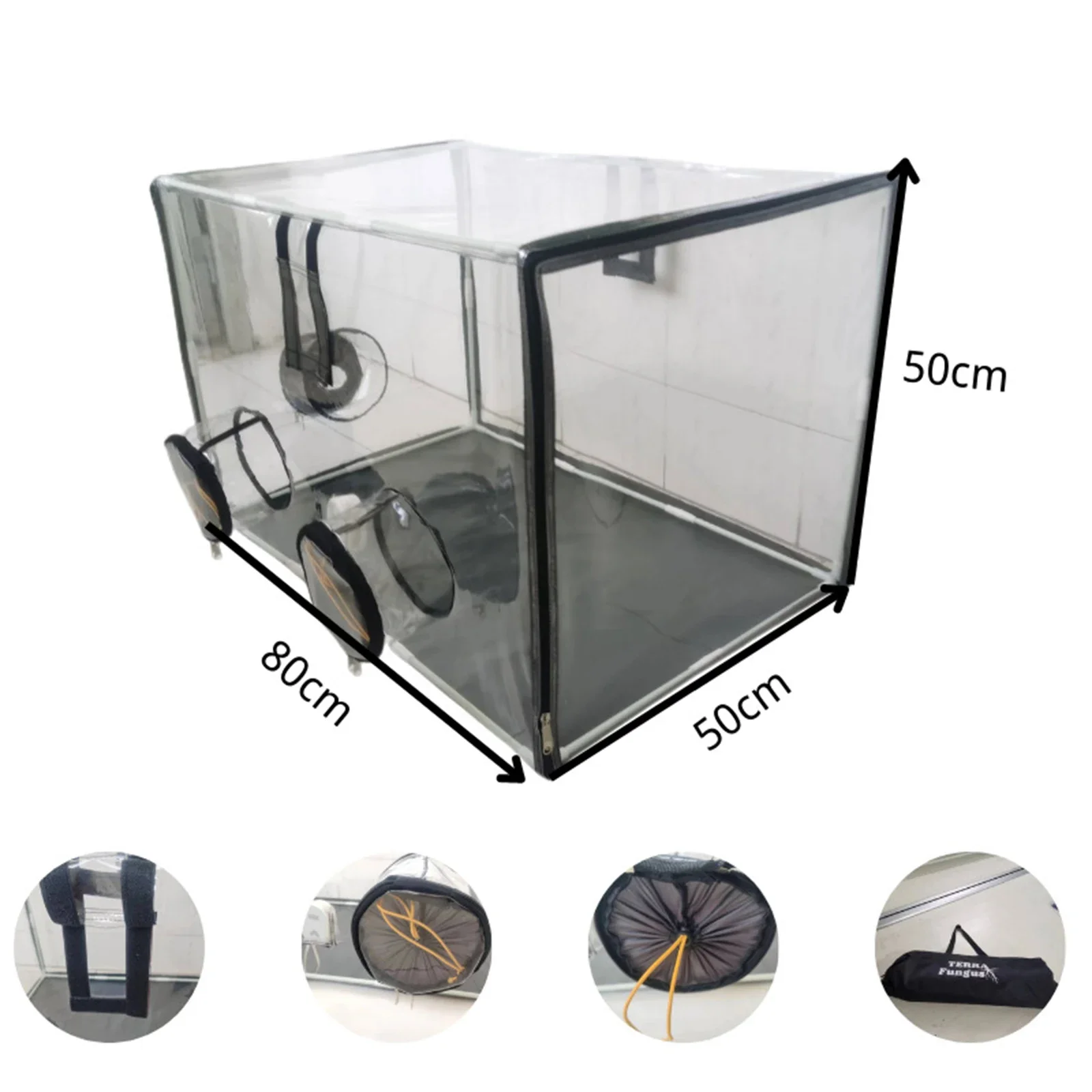 

Customizable Mini Garden Greenhouse Easy to Use Folding with Storage Bag Mushroom Grow Pouch