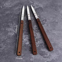 Nattools Duckbill Edge Oil Pen - Vintage Walnut Handle & Stainless Steel Tip For Leather Edge Oil Finishing & Burnishing Tool