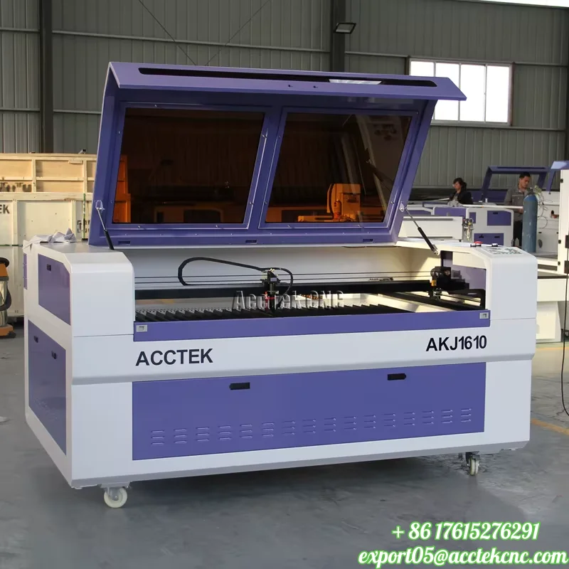 AKJ1610  CO2 Laser Engraving Machine 80W 100W 130W 180W, RECI Tube Wood Acrylic MDF Leather Fabric Paper Non-Metal Cutter