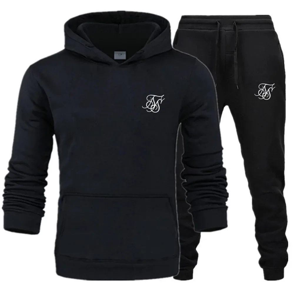 Men's 2-Piece Tracksuit Slim Fit Autumn Spring Sporting Suit Fashion Sweatshirt Sweatpants Combo New Sets
