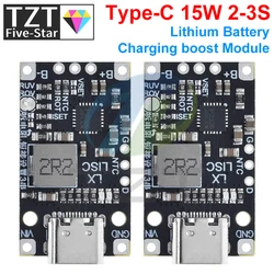 TZT Type-C USB 2/3S BMS 15W 8.4V 12.6V 1.5A Lithium Battery Charging Boost Module With Balanced Support Fast Charge