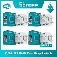 1-8PCS SONOFF DUAL R3 WiFi MINI Switch With Power Metering 2 Gang Dual Relay Module Control Via Alexa Google Home