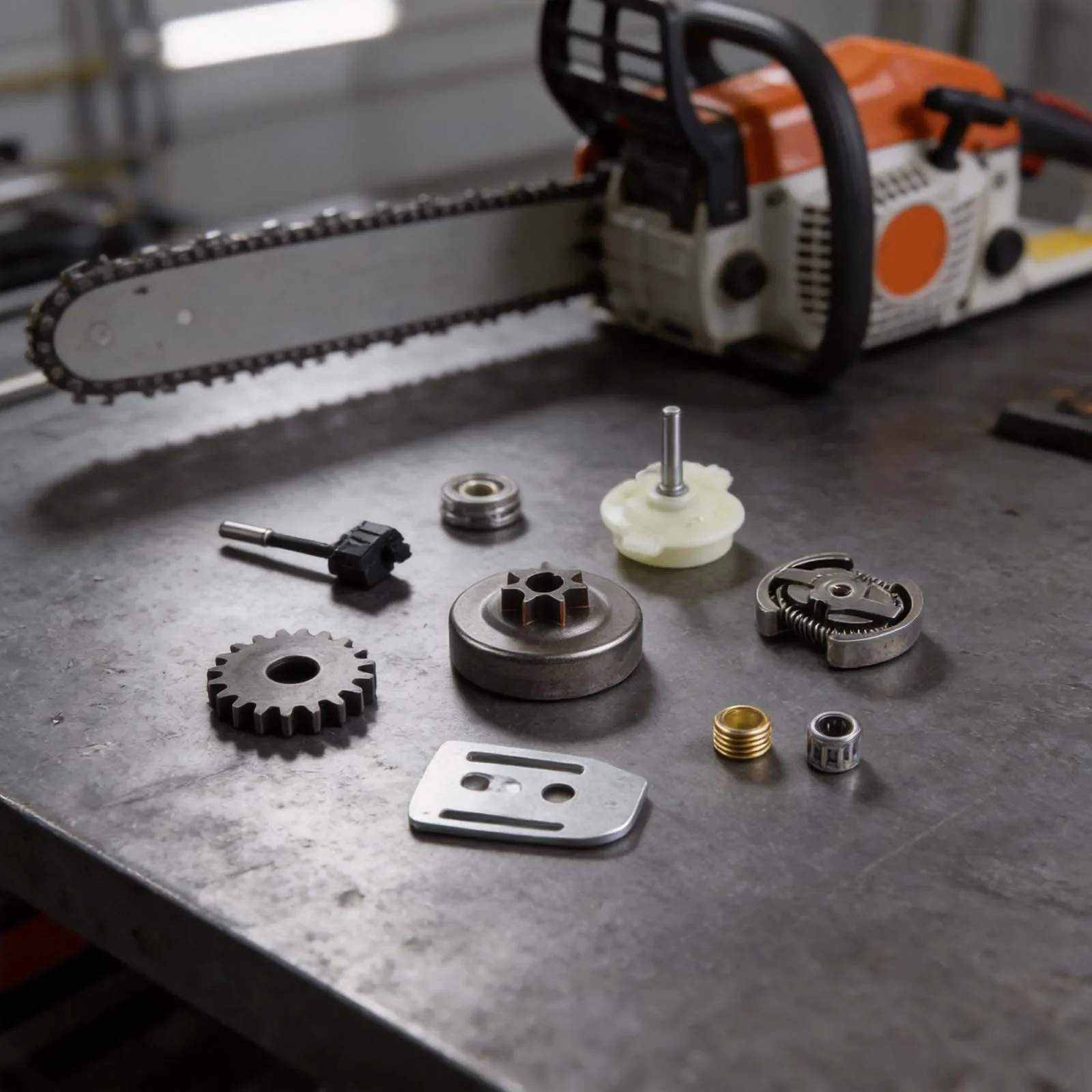 High Qulity Oil Pump Chainsaw Parts Bearing Chainsaw Clutch Drum Set Worm Gear Worm gear 41 136 137 Accessories