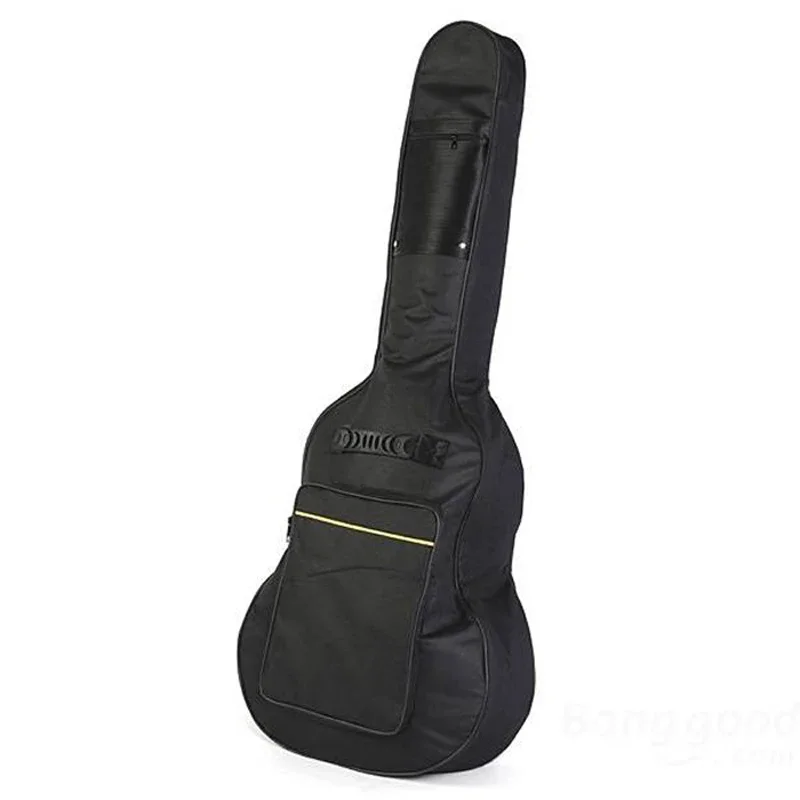 Waterproof Guitar Case Double Strap Padded Black Guitar Case with Backpack Shoulder Strap Classical Guitar Bag for 36/39/41inchs