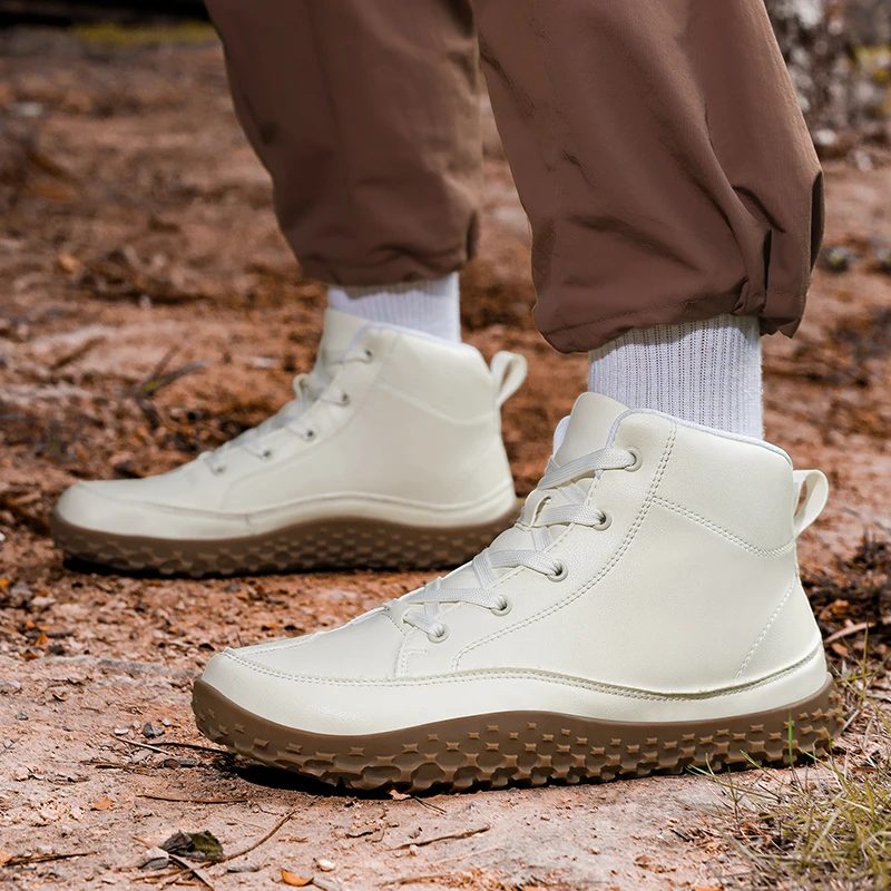 

Men Women Wide Toe Box Casual Shoes High Top Barefoot Shoes Unisex Minimalist Walking Shoes Zero Drop Outdoor Trekking Sneakers