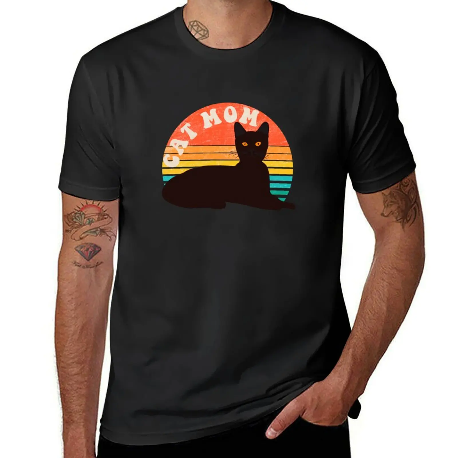 

Cat Mom T-Shirt Funny t-shirt plus size clothes shirts graphic tees street wear black t-shirts for men