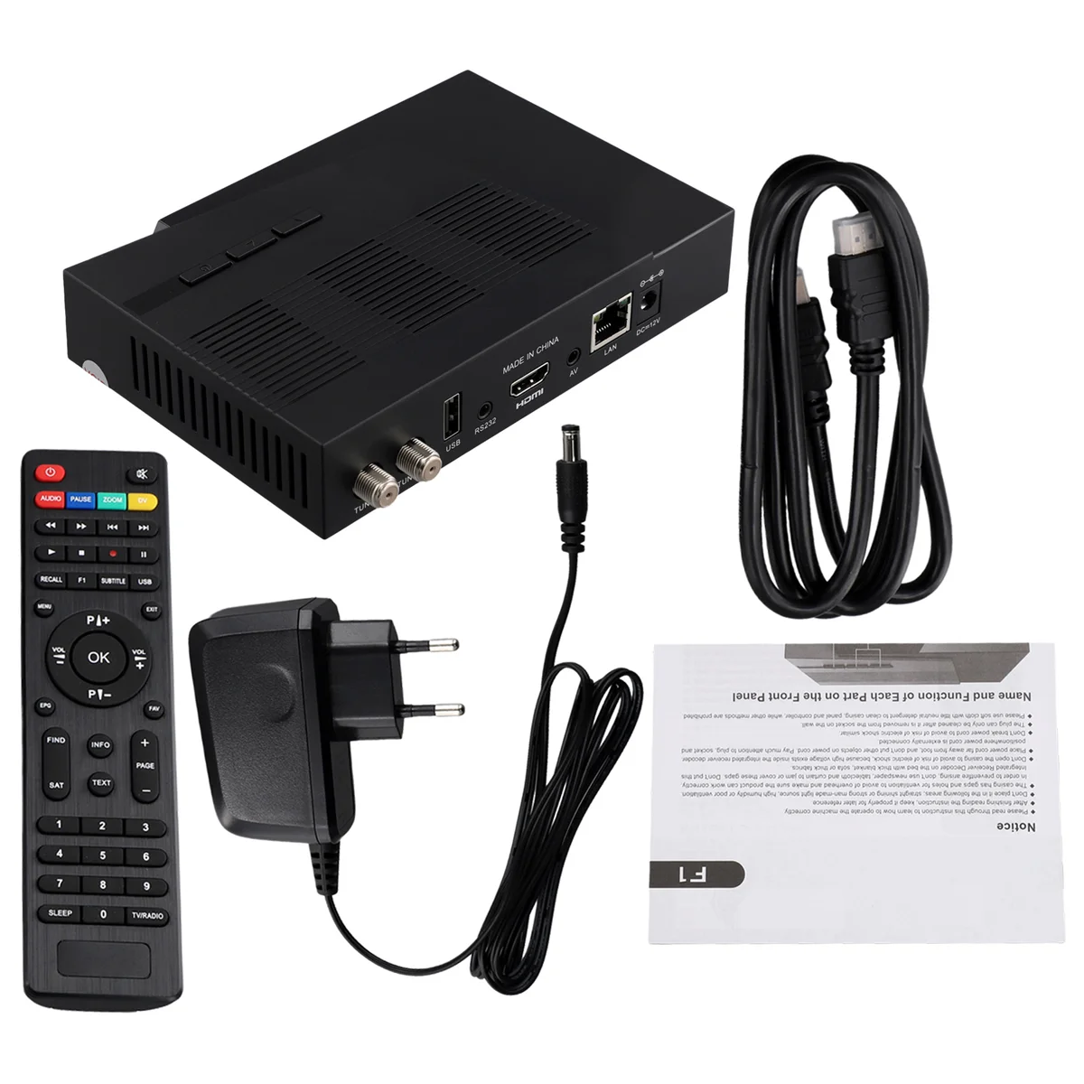 X12A Set-Top Box Receiver HEVC Set-Top Box DVB-S2 Reception Portable Practical H.265 CAS SATELLITE RECEIVER FOREVER EU Plug