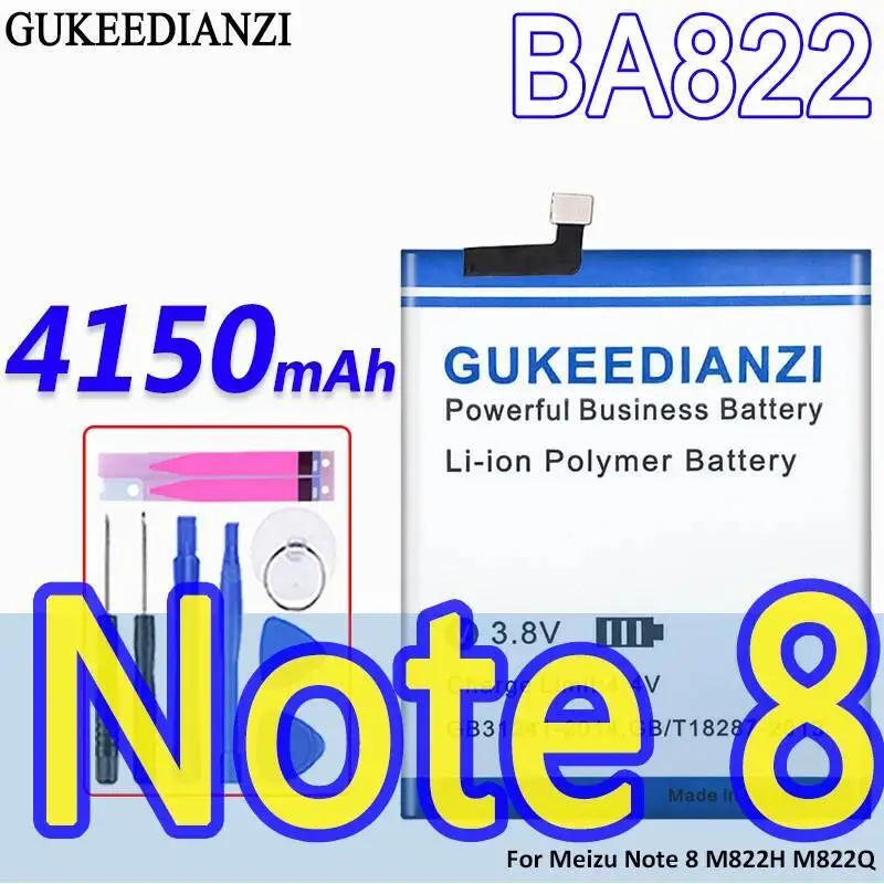 بطارية هاتف محمول عالية السعة 4150Mah BA822 لهاتف Meizu Note 8 M822H M822Q