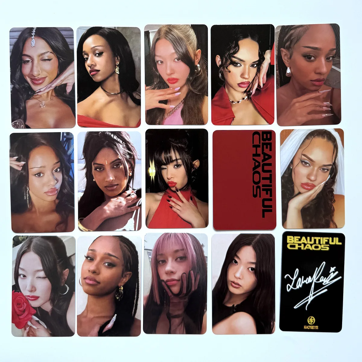 

6Pcs/Set Kpop Idol KATSEYE HD Printd Photocards New Album BEAUTIFUL CHAOS MEGAN Daniela MANON LARA SOPHIA Lomo Cards Fans Gifts