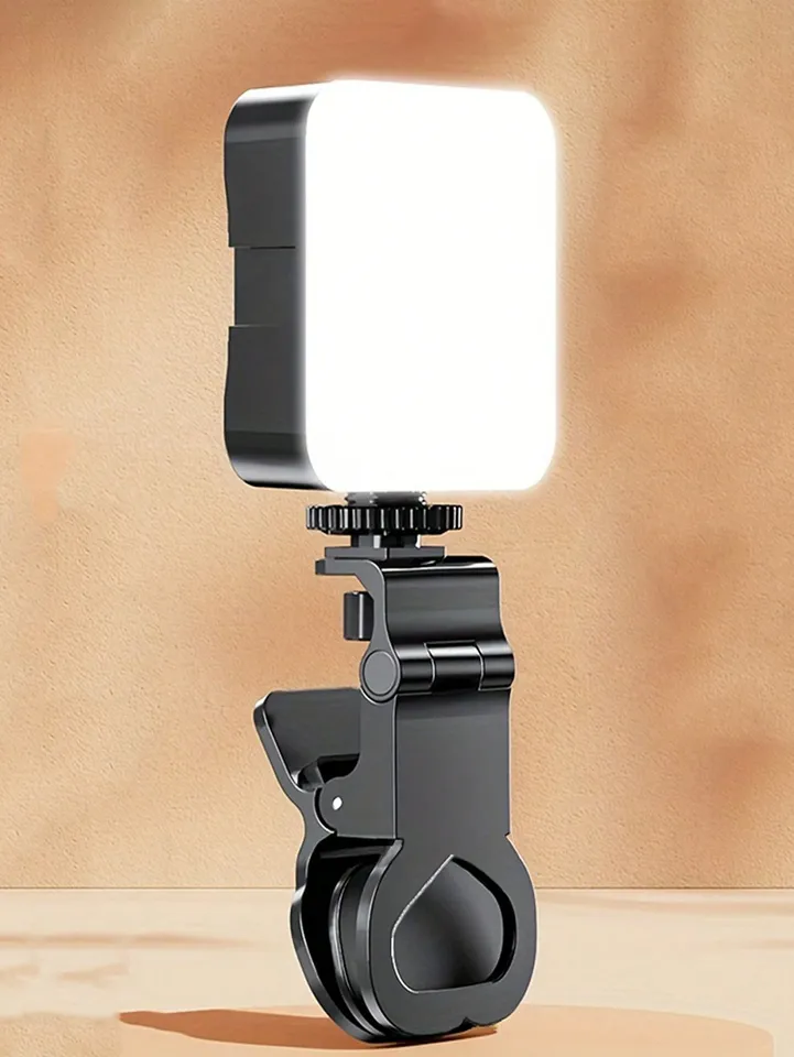 Luz de relleno portátil tipo pinza para selfie, lámpara de anillo 4