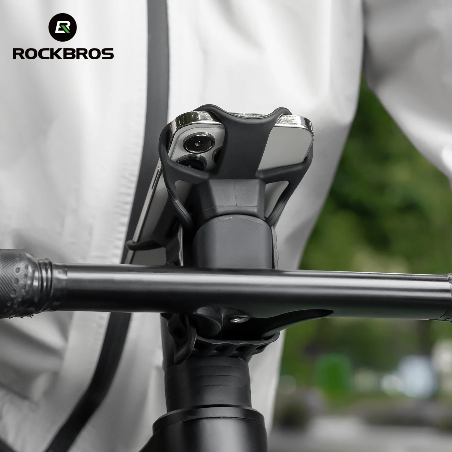 ROCKBROS Mobile Phone Holder Silicone Quick Release Navigation Bracket Road Bike Bicycle Driving Mobile Phone Holder