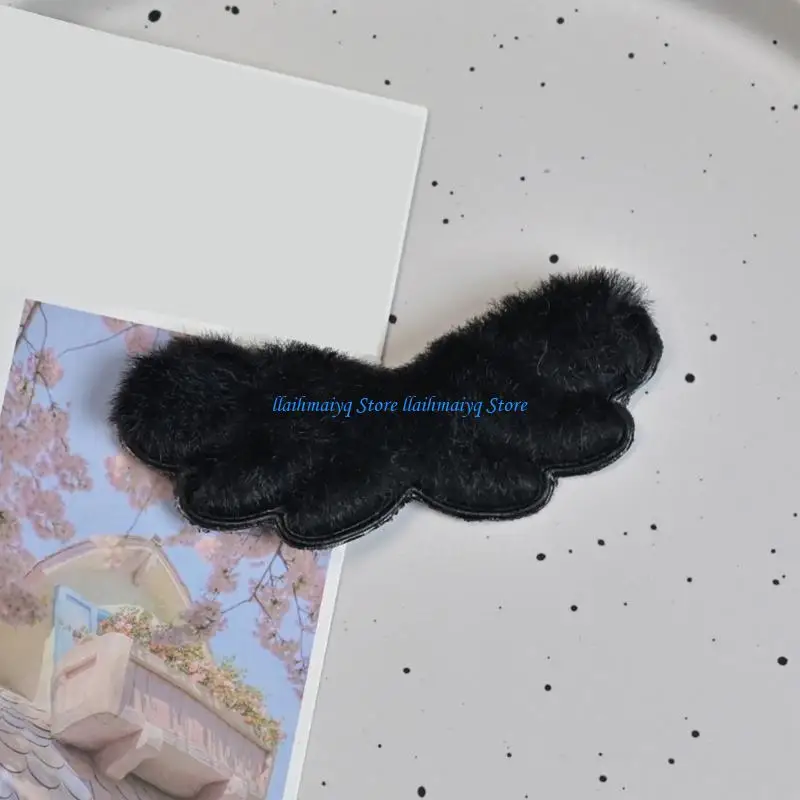 573B Plush Wing Appliques Headbands Decors Clothing Garments Crafting Supply - Image 4