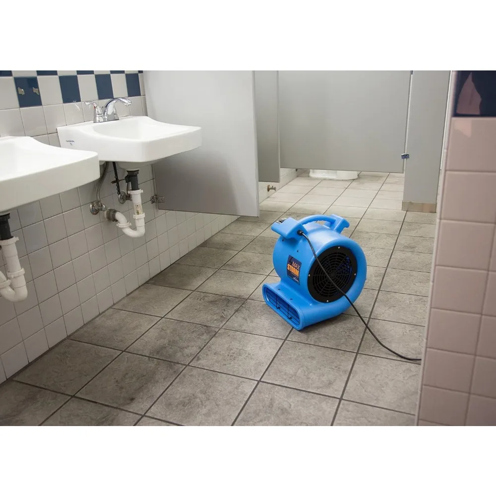 스톰 1/2 HP 내구성 경량 에어 무버 카펫 건조기 블로워 바닥 팬 프로 청소업자용, 블루, 1팩