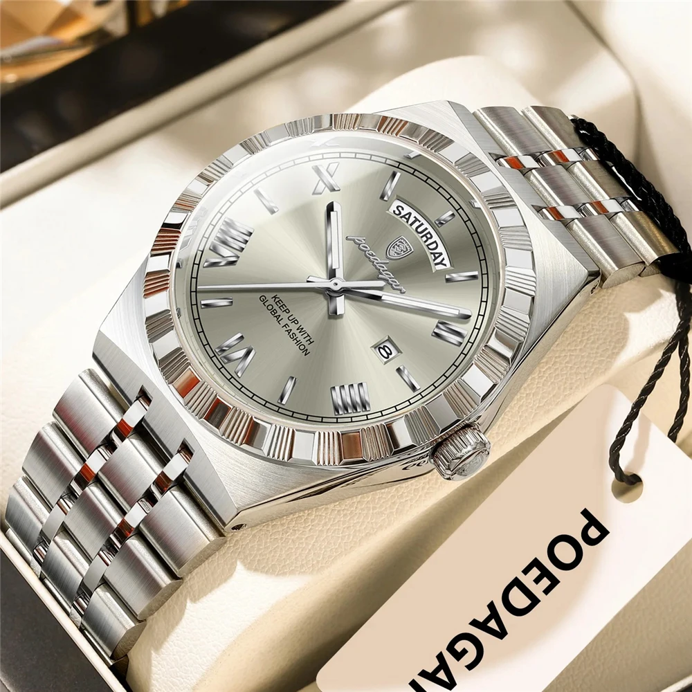 

Fashion Quartz Wristwatches Top New Gray Digital Mens Automatic Watches For Man Watch Luxury Men Gifts Tudo Por 1 Real Poedagar