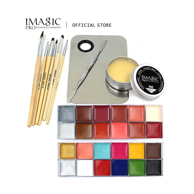 

IMAGIC Professional Makeup Cosmetics 1 X12 Colors Body Painting+Skin Wax+professional makeup remover Makeup Set Tools