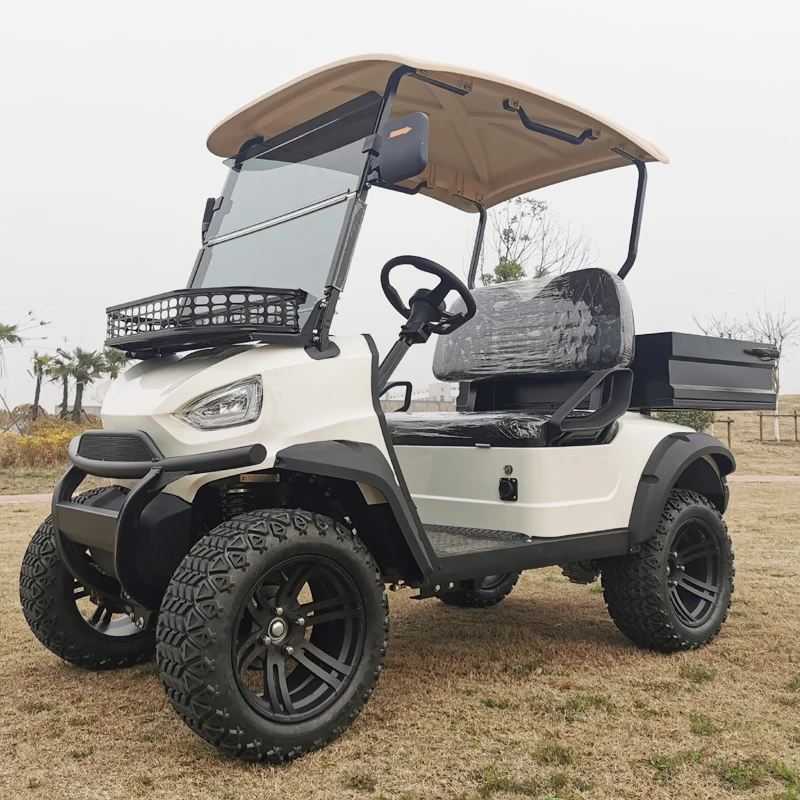72 Volt Electric Golf Buggy Cart with Cargo Box Lithium Battery Powered Golf Cart