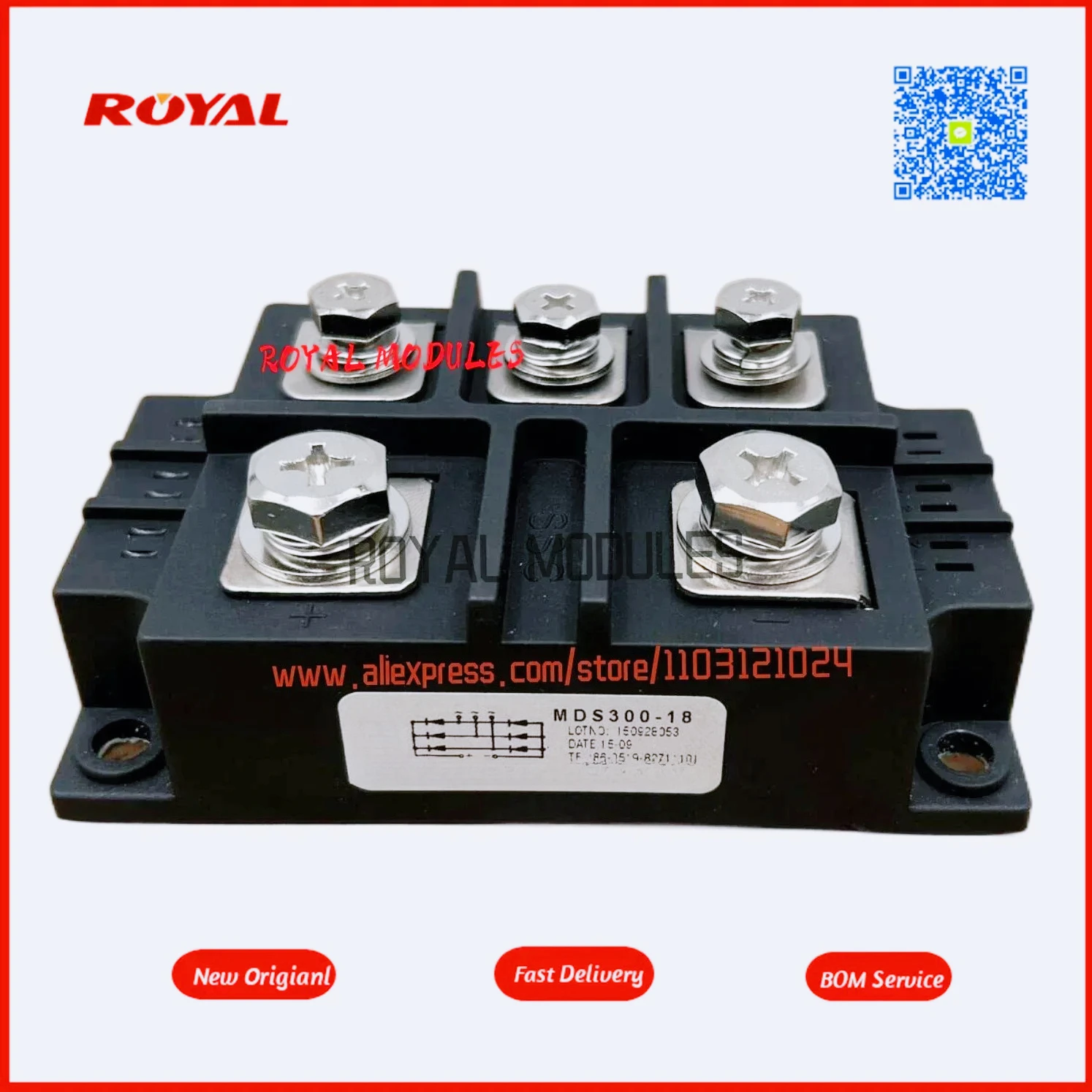 MDS300-18   New Original Rectifier Diode Bridge Module MDS300-16 MDS300-14 MDS300-12