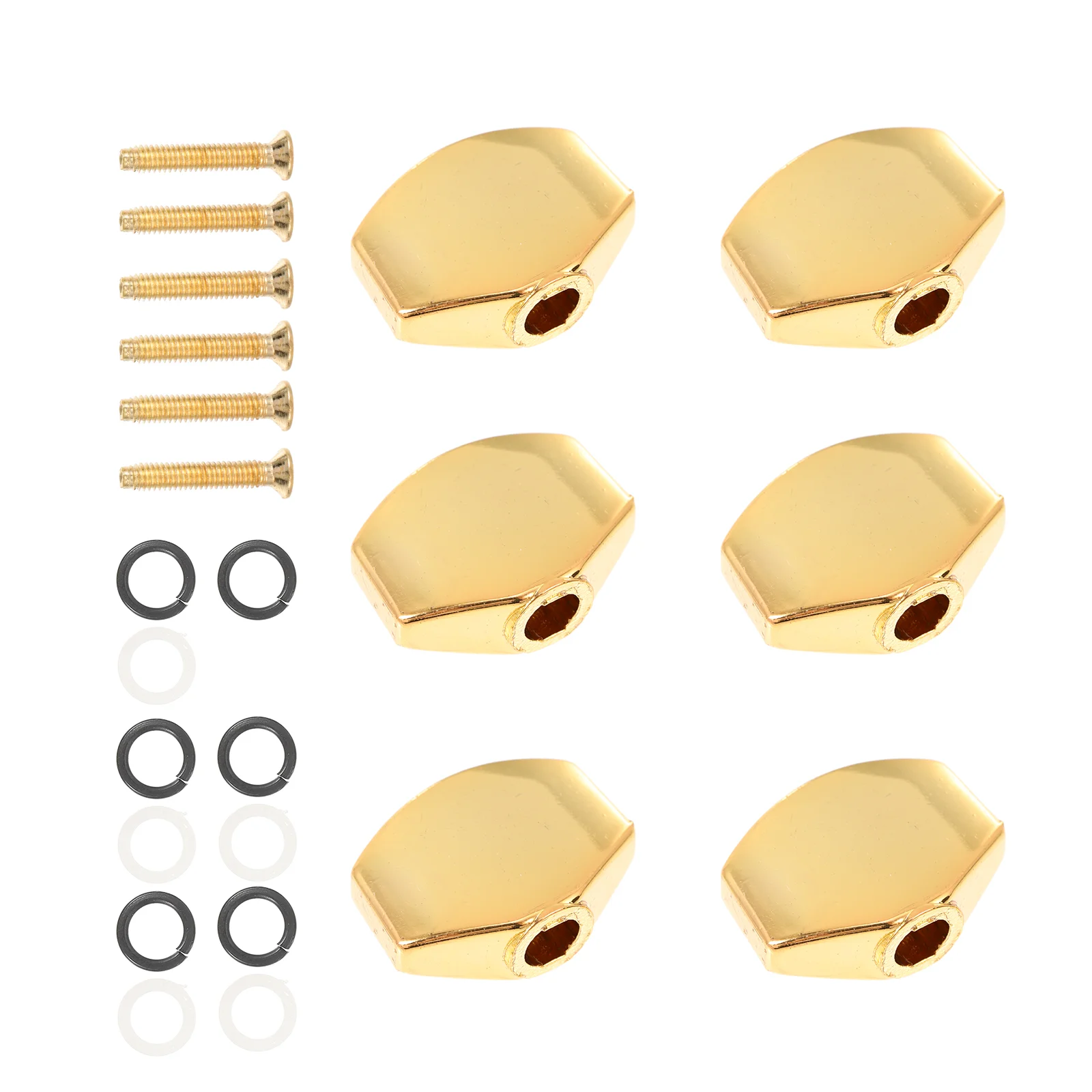 

6 Sets Guitar Tuner Handle String Functions Handles Use Metal Folk Caps Personalized Tuners