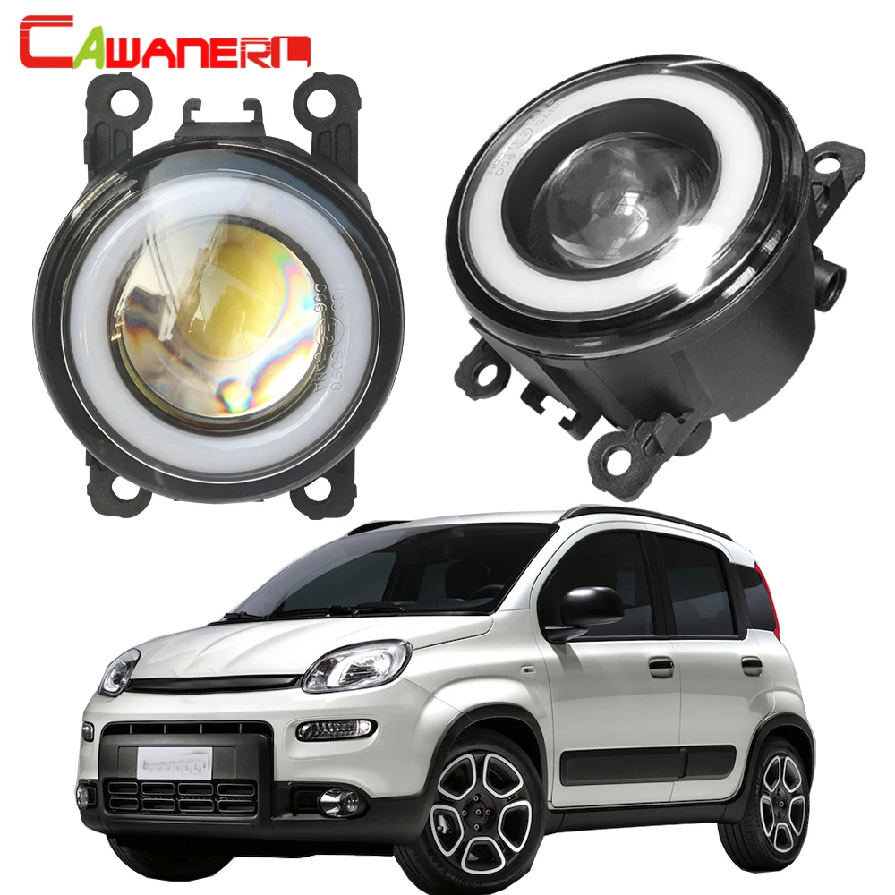 

2 X Angel Eye Fog Light Car Front Bumper LED COB Fog Daytime Running Lamp DRL For Fiat Panda 319 Panda 4x4 trekking 2012-2018