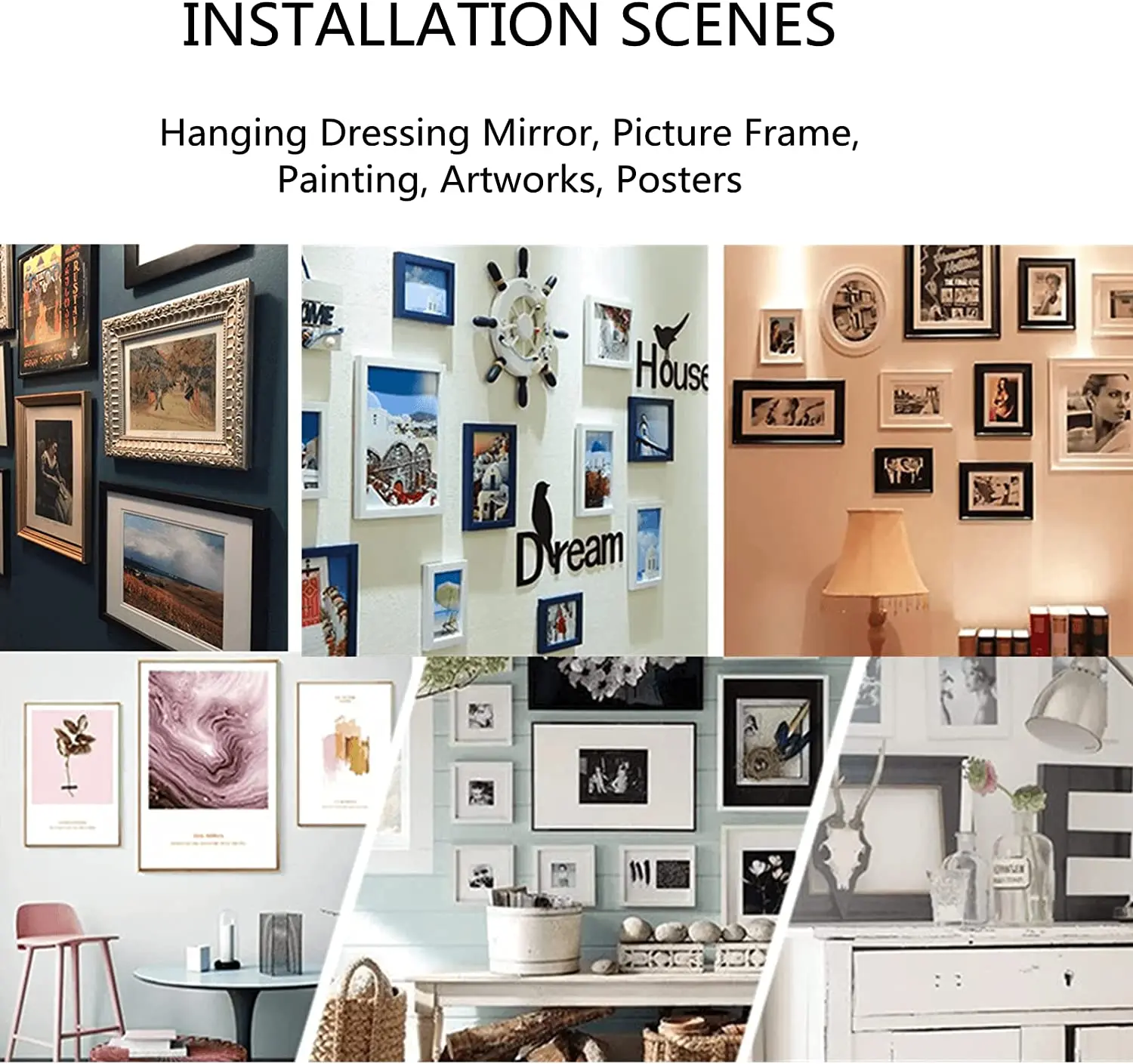 20 Chiếc Nặng Khung Ảnh Treo Tường Móc Treo Màn Hình Móc Mặt Cắt Sofa Giường Lồng Vào Nhau Gắn Chân Đế Đồ Nội Thất Cổng Kết Nối + Tặng Vít