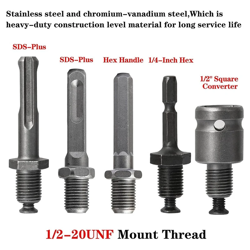 Adaptador de portabrocas de 3-16 mm 1/2-20UNF, para controlador de impacto/taladro eléctrico/taladro percutor, llave de portabrocas de 16 mm-A22G