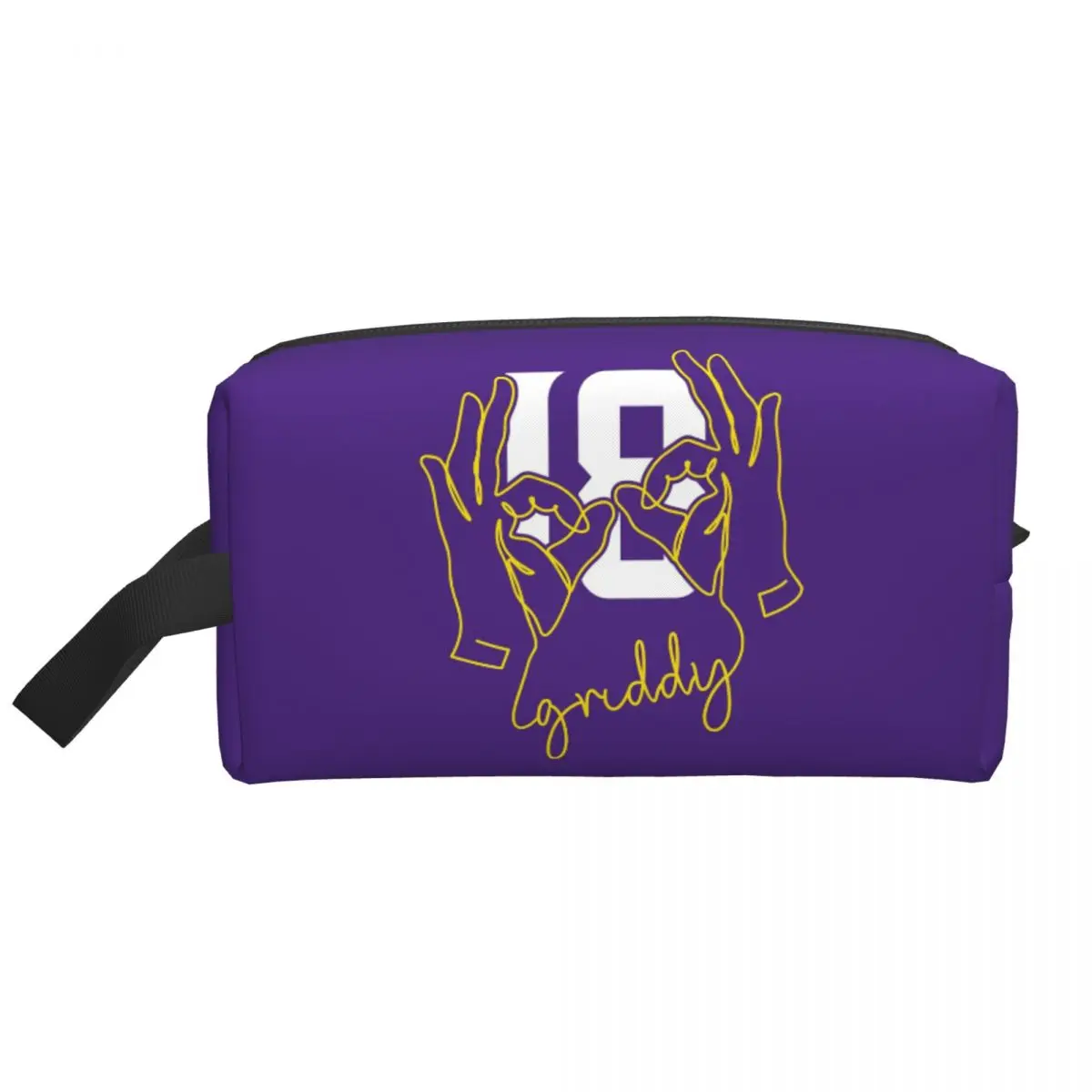 

Женские косметички Justin Jefferson Griddy Design, дорожный органайзер для макияжа, сумка для хранения туалетных принадлежностей, чехол для туалетных принадлежностей, пенал