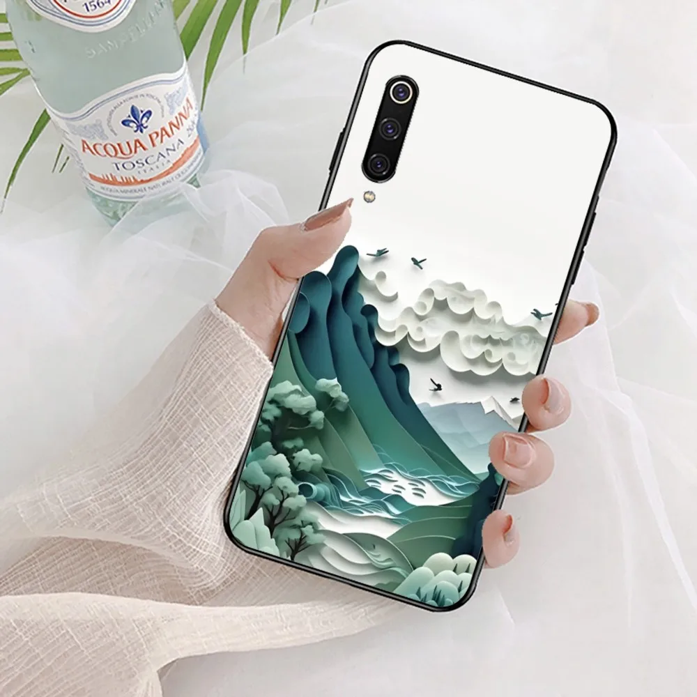 Creative Mountains And Rivers Phone Case For Xiaomi Mi 5X 8 9 10 11 12 lite pro 10T PocoX3pro PocoM3 Note 10 pro lite