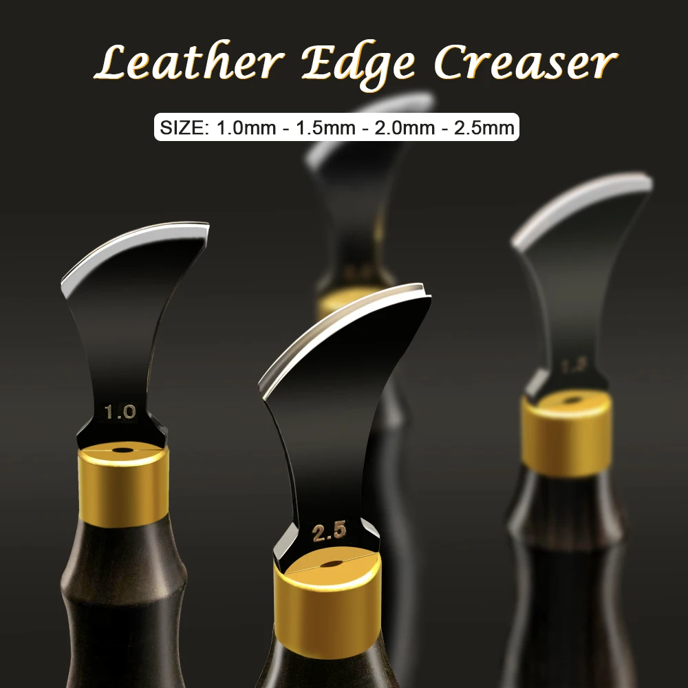 Leather Edge Creaser 1.0mm 1.5mm 2.0mm 2.5mm Craft Edge Creasing Tool High Quality Stainless Steel Edge Marking for Leathercraft