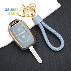 2/3 Buttons TPU Key Case Cover Shell Fob Holder for Renault Duster Dokker Logan Stepway Clio 5 TWingo for Dacia Sandero Stepway