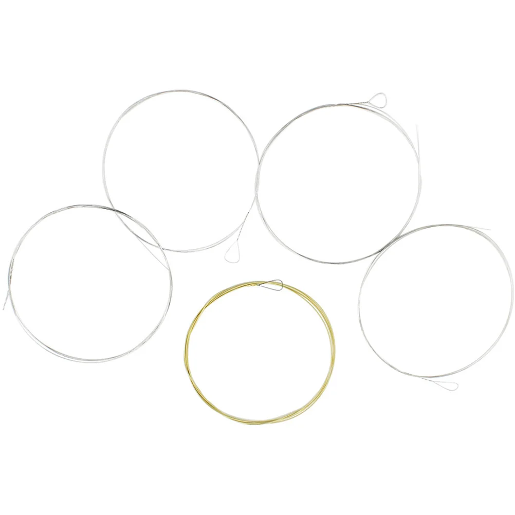 

5 Pcs Banjo Accessories Five String Strings Stainless Steel Wound Instrument Parts Mercerized