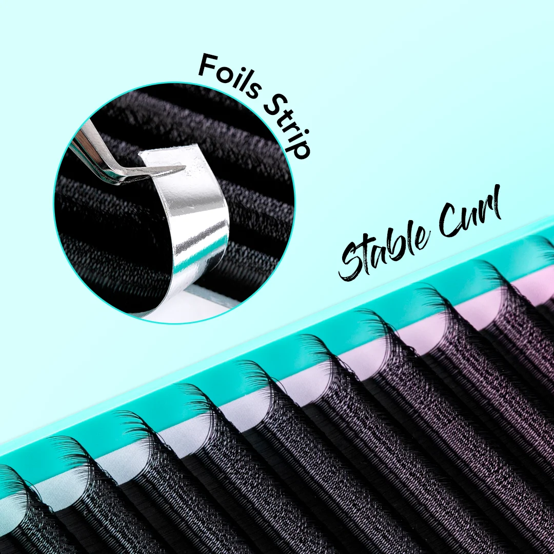 바발래쉬 W형 속눈썹 연장 3D 4D 5D 6D 8D 속눈썹 자연스러운 부드러운 프리메이드 팬 래쉬 익스텐션