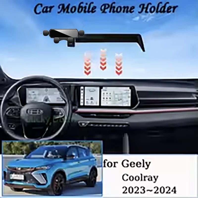 Car Mount for Geely Coolray 2023 2024 New MagSafe Magnetic Screen Mobile Phone Holder GPS Bracket Gravity Stand Auto Accessories