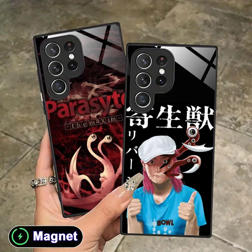 

Anime Parasyte Phone Case for Samsung Galaxy S26 S25 S24 S23 S22 S21 S20 Note20 Plus FE Ultra Glass Magnet Cover