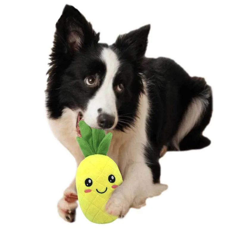 Cute Fruit Pineapple Ccactus Dog Toy Soft Plush Pet Toy Puppy Press Sound Squeak Toys For Dogs Cat Dog Chew Toys