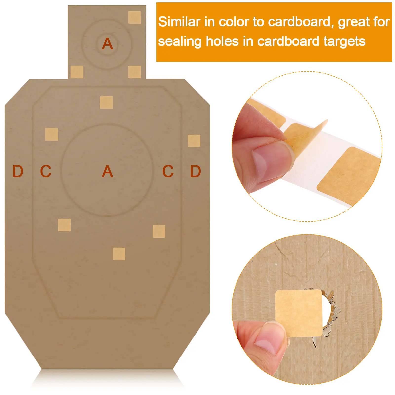 Imagem -02 - Auto-adesivo Praça Target Pasteres Tiro Prática Alvo Adesivos Airsoft Reparação Board Rolos