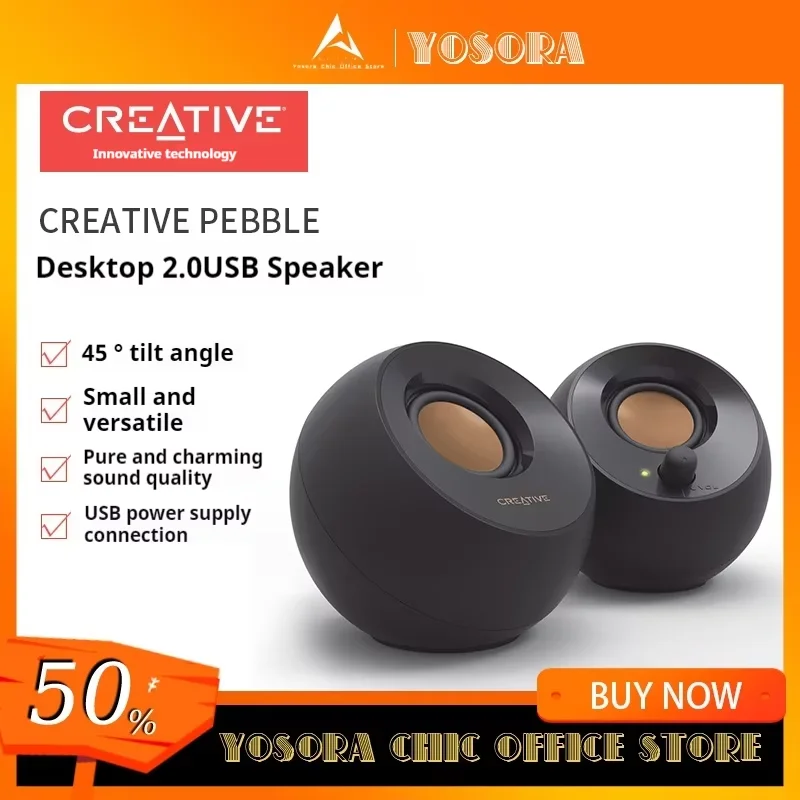 

Creative Pebble Plus Mini Speaker 3d Surround Heavy Subwoofer Usb Wired Small Speaker For Desktop Computer Gifts Custom