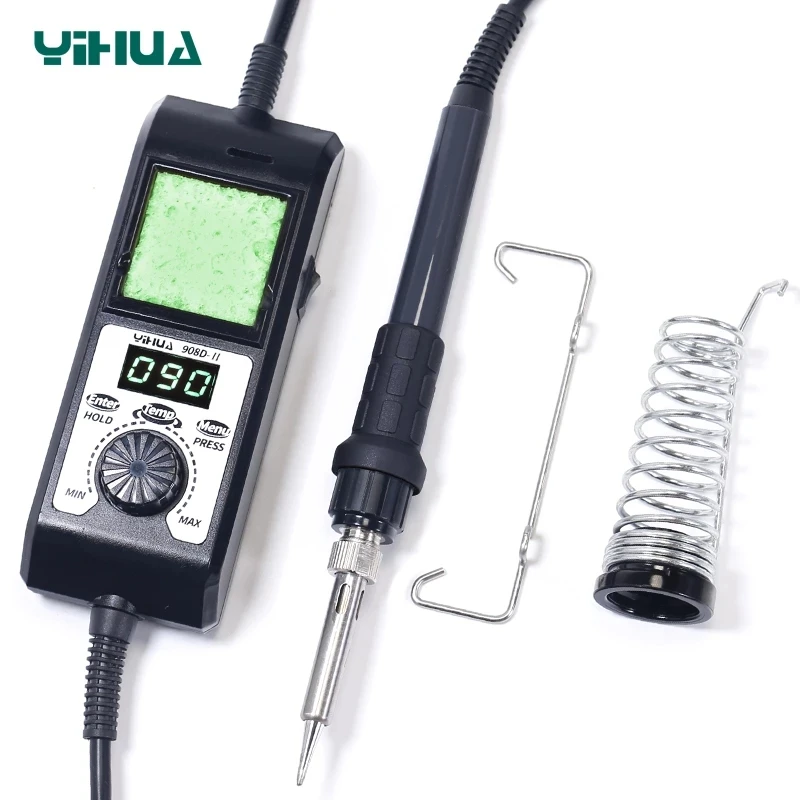 

YIHUA 908D-II Temperature Adjustable Soldering Iron Station Anti-static Portable Welding Tool Kit For Phone Motherboard Repair