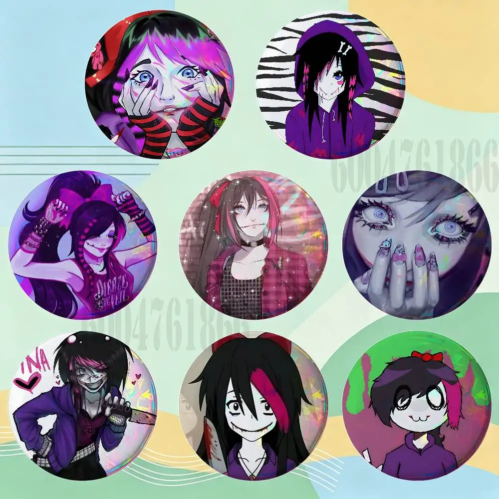N-Nina the Killer C-Creepypasta Badges 25 32 44 58 75 mm Round Customizable Wholesale Fan goods Self-made fan freebies