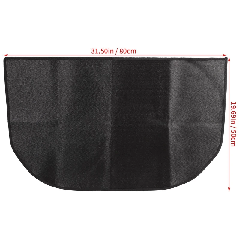 Fireplace Hearth Rug, Flame-Resistant Mat For Hearth Chimney, Half Round 2-Layer Fiberglass Fire Resistant 50 X 80Cm Durable