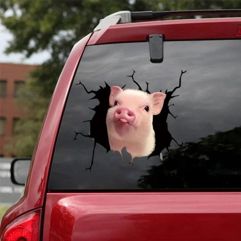 New Car Stickers Pig Lover Car Styling Accessories Auto Decal Pet Pig Decal Window Sticker Decoration Car Decor наклейки на авто