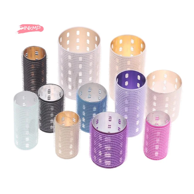 Color Aluminum Core Self-Adhesive Hair Roll Pure Nylon Hook/Loop Roller Self-Grip Styling Hot Thermal Volume Curler for Hair