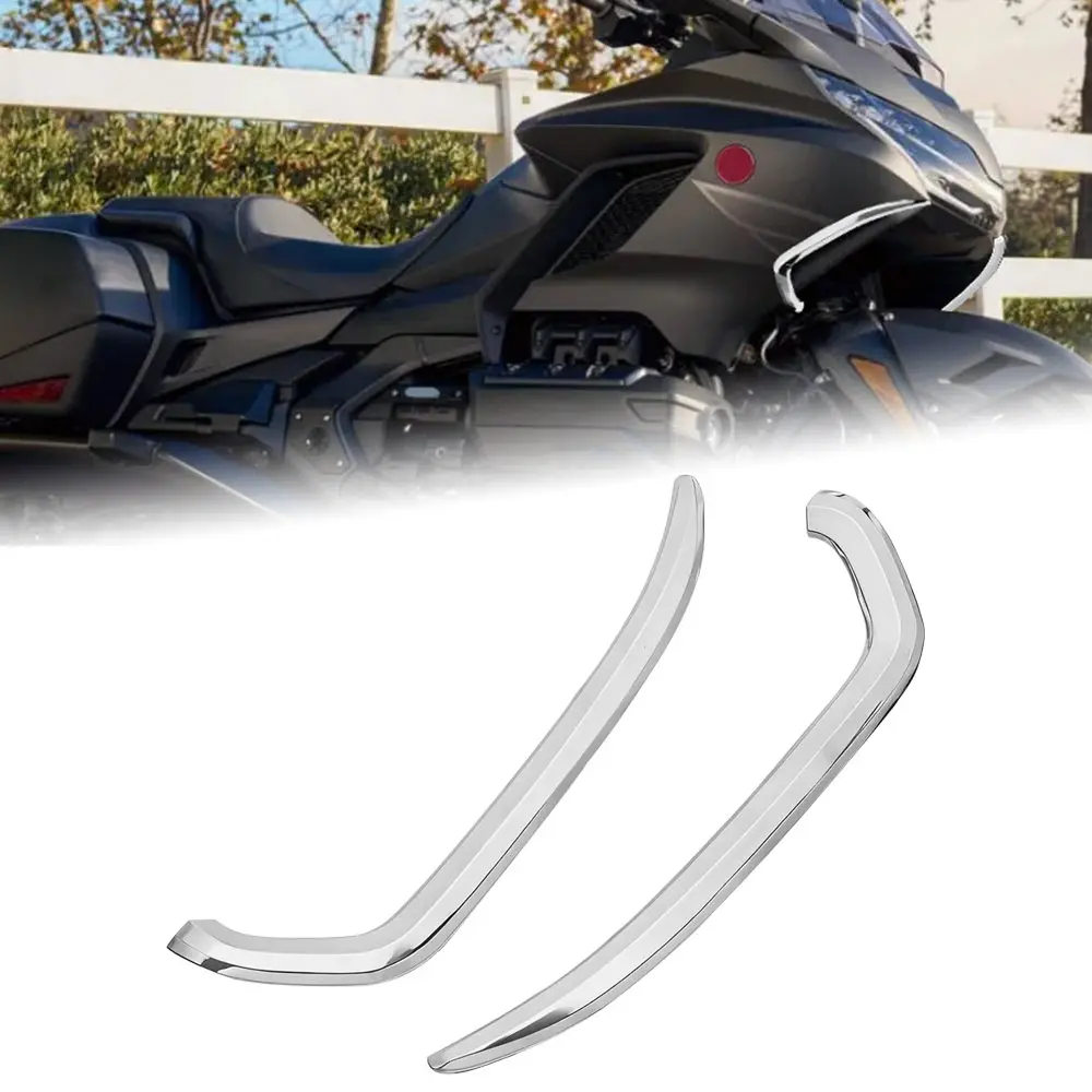 

2 шт. хромированные накладки на вертикальные вентиляционные отверстия для мотоциклов Honda Gold Wing GL1800 Tour DCT Airbag 2018-2025 из ABS-пластика