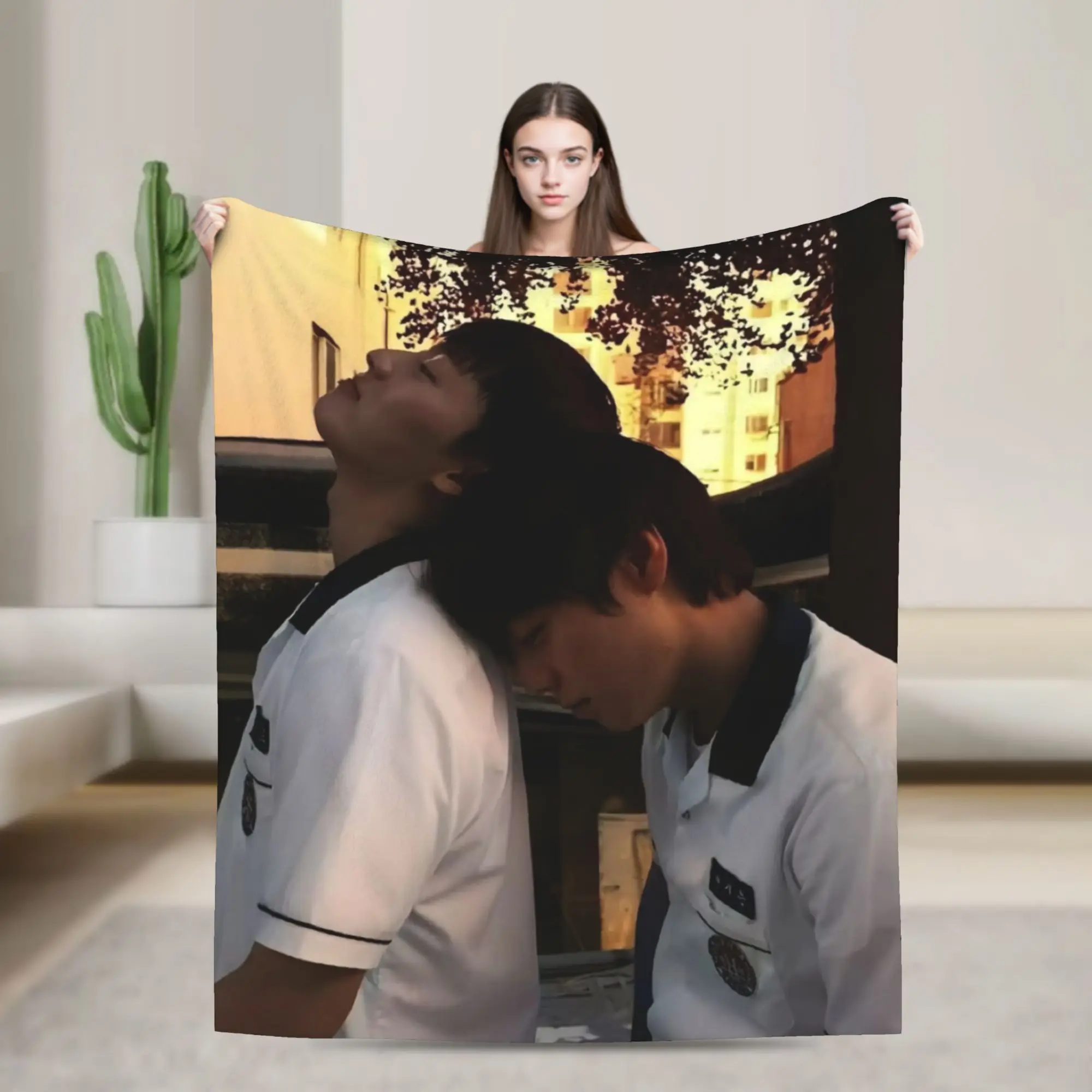 Warm BlanketBoy Girl Travel Hot Kdrama Weak Hero Class Throw Blanket  Flannel Bedspread For Living Room Aesthetic Sofa Bed Cover