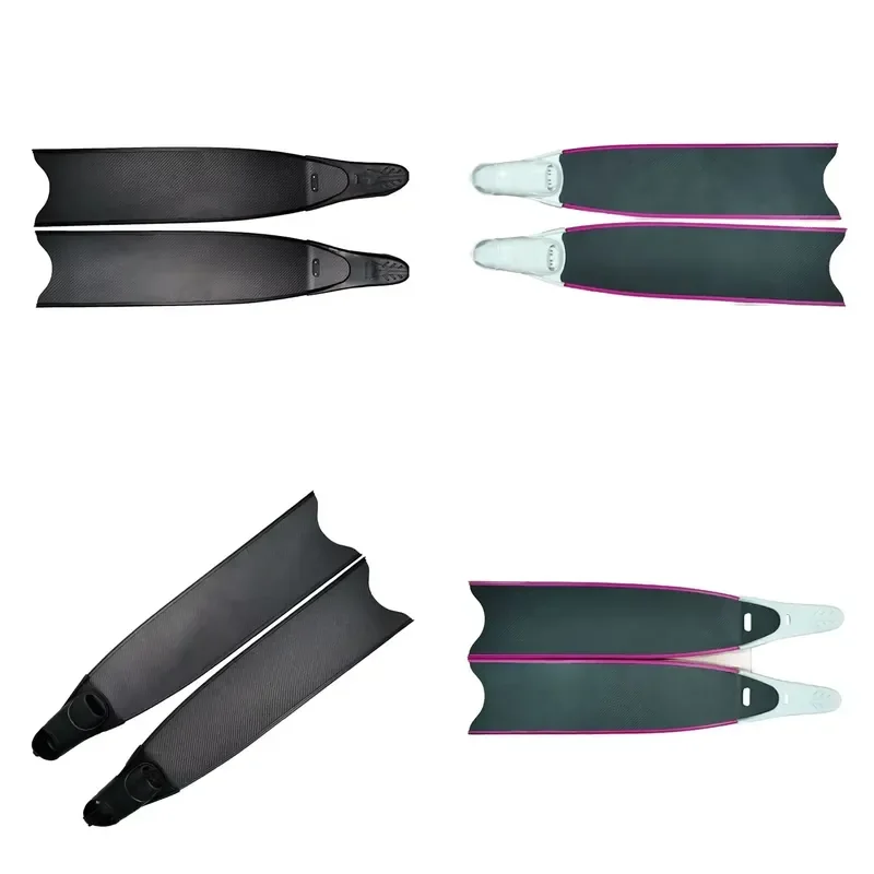 Professional 100 Percent Carbon Fiber Long Diving Fins for Freediving Open Water Swimming Training Flippers High Performance