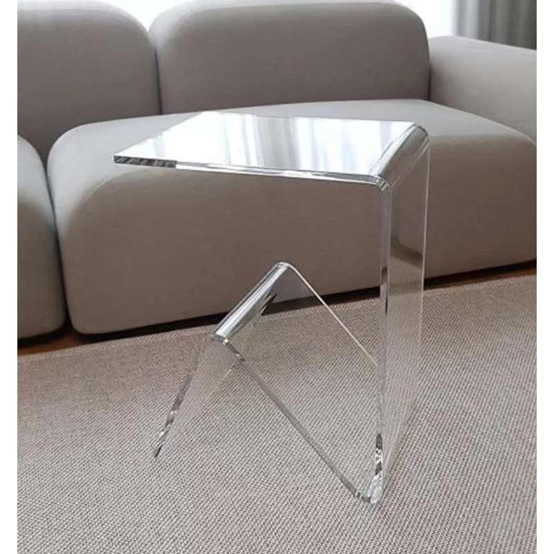

Acrylic small coffee table, sofa side table, small apartment, Nordic bedside table, simple and modern small corner table